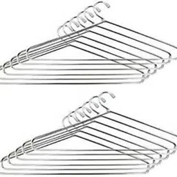 Stainless Steel Coat Hangers Steel Saree Pack of 12 Hangers For Saree-image-19