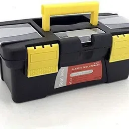 antopy Portable Tool Organizer Box with Handle for Tools Plastic Tools Storage Box Tool Box with Tray image 2