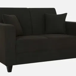 woodsworth from pepperfry Alba Fabric 2 Seater Sofa In Chestnut Brown Colour image 4