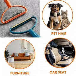 k2j Pet Hair Remover - 1PC Double Sided Hair Brushes Portable Lint Remover Pet Cage Cleaner image 2