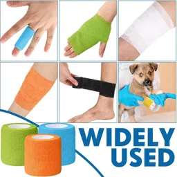 musclefix Self-Adhesive Veterinary Cohesive Elastic Bandage Wrap for Humans & Pet Knee Support image 4