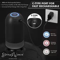 straw&weave Automatic Water Dispenser Pump C-Type (2L) Bottled Water Dispenser image 5