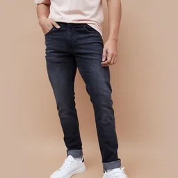 forca by lifestyle Men Tapered Fit Mid Rise Black Jeans image 4