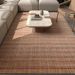 jaipur rugs Red Solid Wool and Viscose 6 ft X 9 ft Hand Woven Carpet image 1