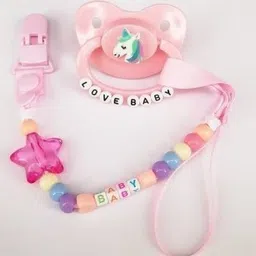 smilykid Baby Soother With Chain 1Pcs Baby Pacifier Newborn Dummy Holder For Teethers Soother image 2