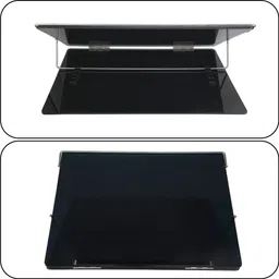 Goodwill Tech Foldable & Height Adjustable Comfortable Writing/sketching Laptop Stand/Table Acrylic-Smoke-12x16 Inch Laptop Stand image 3