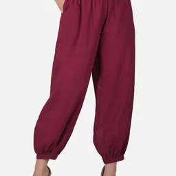 Solid Rayon Women Harem Pants-image-29