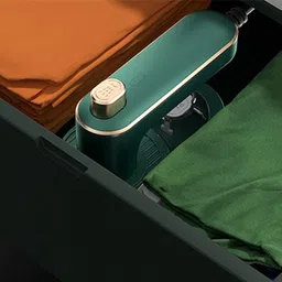 merish by merish Mini Steam Iron Portable Electric Heating Iron Foldable 220V Ironing Machine 40 W Steam Iron image 5