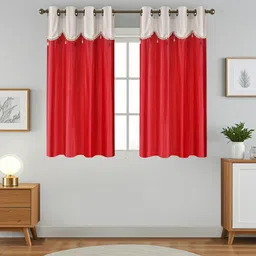 homefab india 152.5 cm (5 ft) Polyester Room Darkening Window Curtain (Pack Of 2) image 2