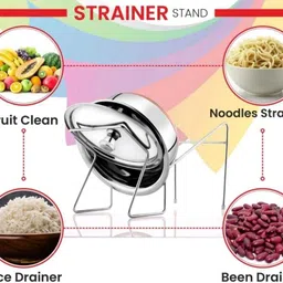 shivi Utensil Kitchen Rack rice stande Steel image 5