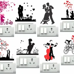 decor villa 30 cm Couples SwitchBoard Sticker & Wall Sticker Reusable Sticker-picture-13