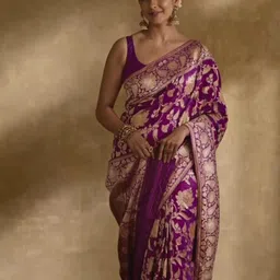 Woven Banarasi Art Silk Saree-image-2
