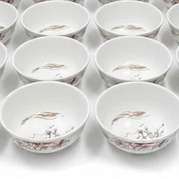 wollongong homes Pack of 32 Ceramic Dinner Set 32 Pieces for Family, Crockery Set for Dining, Plates & Bowls Dinner Set image 2