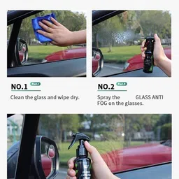 kgbtreads Multi-Purpose Glass Anti Fog Spray Liquid Vehicle Glass Cleaner image 2