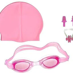 Swimming Set with Anti-Fog Goggles and Silicone Swimming Cap for Adults & Kids Swimming Kit-image-50