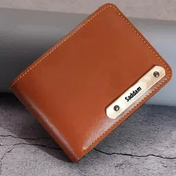 Men Tan Artificial Leather Wallet-image-78