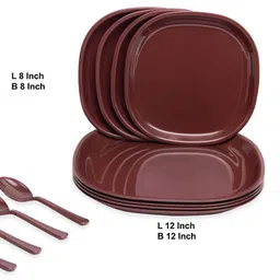 gulaab by gpe Pack of 16 Melamin Light-Weight Daily Use Dining & Gifting Dinner Set-picture-21