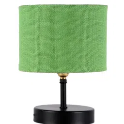 Devansh Iron Table Lamp With Green Jute Shade by New Era image 4