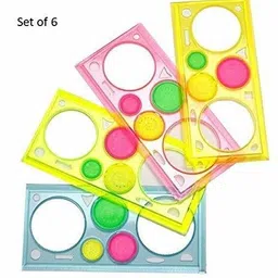 arishto Spirograph Geometric Ruler Drafting Tools Stationery for Students Drawing Set Learning Art Sets Creative Gift for Children (Pack of 6)-picture-24