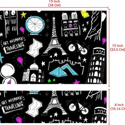 Techfit HD Printed Easy to Install Full Panel Laptop Skin/Sticker/Stretchable Vinyl/Cover for all Size Laptops upto 15.6 inch No Residue, Bubble Free - Wonders On Black Self Adhesive Vinyl Laptop Decal 15.6 image 4