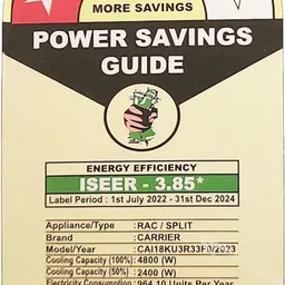 carrier 1.5 Ton 3 Star Split Inverter AC- White image 4