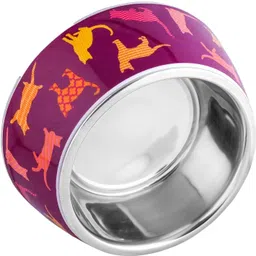 emily pets Anti-Skid Steel Bowl, dog feeding bowl for Dog, Bowl for Puppies, Pet Steel Bowl Melamine, Steel Pet Bowl image 1