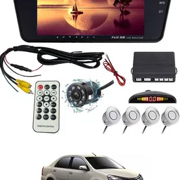 msnp 7Inch Bt Full HD Rearview Monitor Screen With Silver Sensor & Camera For Car 12 Black LED-picture-13