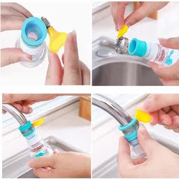 ketamine 1PCs PVC 360 Degree Rotation Water Saving Faucet Adjustable Water Valve Splash Regulator 360 Degree Rotation Water Saving Faucet Adjustable Water Valve Splash Regulator Nozzle Cock Faucet image 3
