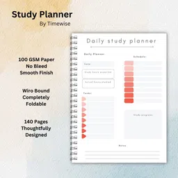 timewise Study Planner WIN For Students Study Time Management A5 Planner Unruled 140 Pages image 4