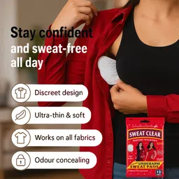 sweat clear Underarm Sweat Pads (Pack of 5) | Anti-Stain & Rash-Free for Men & Women Sweat Pads image 2