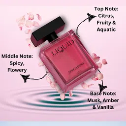 liquid Singapore Premium Luxury Perfume for Women Floral & Spicy Fragrance Long-lasting Eau de Parfum - 50 ml image 4