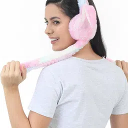 empoison Cute jumping rabbit earmuffs for kids girls boys with chuchu sound(4 to14 years) Ear Muff image 3