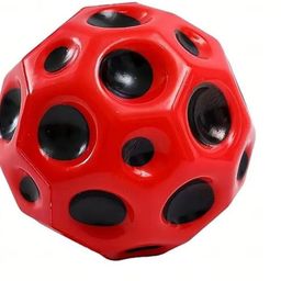 hackerx Moon Ball, Bouncy Ball, Jumping Ball, Red Color (Pack of 1)-picture-1