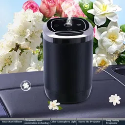 starq Smart Car Air Freshener Diffuser Auto On/Off Rechargeable with Starry Light) (Cordless Dispenser with Starry Light) Air Purifier image 2