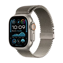 Apple Milanese Titanium Loop for Apple (44mm / 45mm / 46mm / 49mm, M) (Secure Parachute Style Buckle, Natural) image 3