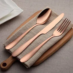 deep enterprise Stainless Steel Flatware Cutlery Set Knife/Forks /Salad Spoon/Tea Spoon Stainless Steel Cutlery Set image 2