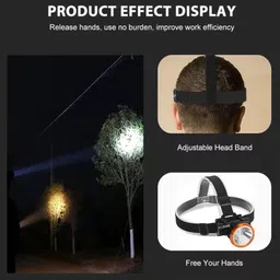 dpm 75Watt Laser Rechargeable Head Torch with Lithium-ion Battery for Farmers, Torch image 4