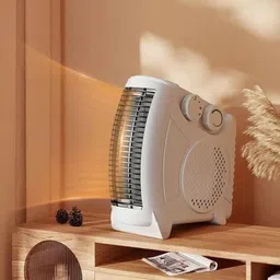 VM-1001 2000-Watt Room Heater (ISI Certified, White Color) Ideal Electric Fan Heater for Small to Medium Room/Area Melbon Room Heater for Office Home Cabin Fan Room Heater image 4