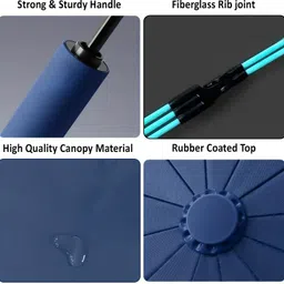 contacts 12-Rib Windproof Folding Umbrella – Auto Open/Close Umbrella image 4