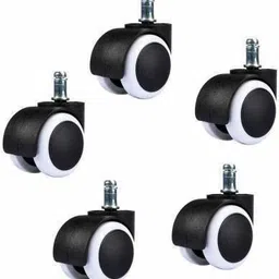 yathart Twin caster Alloy pin wheel for office revolving chair base, super quality set of-5 wheels. Appliance Furniture Caster (Pack of5) Appliance Furniture Caster-picture-13