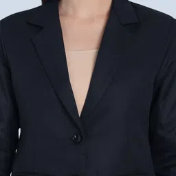 rocksy Women Solid Single Breasted Casual Blazer image 3