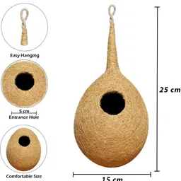 birdshala Organic Round Large BIRD NEST SET OF TWO purely made by bird building technique Bird House image 3