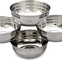 dynore Stainless Steel Vegetable Bowl 6 pcs stainless steel sabji bowls-picture-10