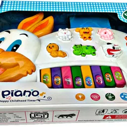 ruhani toys & gift gallery Musical Rabbit Piano with Music, Animal Sounds and Flashing Lights Toy for Kids image 1