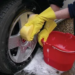 crewbolt Garden Cleaning Hand Rubber Glove 1 Pair Gardening Shoulder Glove image 3