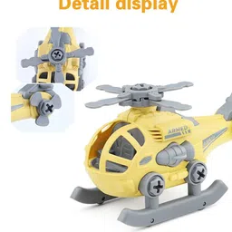 duwol DIY Police Vehicle Set Toy Kids Assembling Helicopter Bout, Jeep, Army Trunk Toy image 3