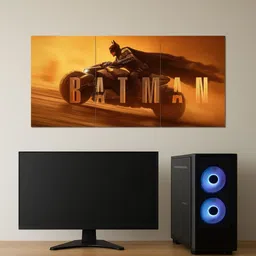 posters Batman Split Wall Poster set of 3 | A4 size Poster for Room decor & Office wall decor art Photographic Paper image 4