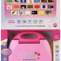 kmc kidoz kids laptop, led display, with music, educational laptop learner with led screen image 4