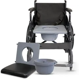 (2 in 1) Foldable Wheelchair for Regular & Commode Use | Portable and Versatile Manual Wheelchair-image-13
