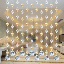 ganeshart 210 cm (7 ft) Door PVC Transparent Curtain Single Curtain image 1